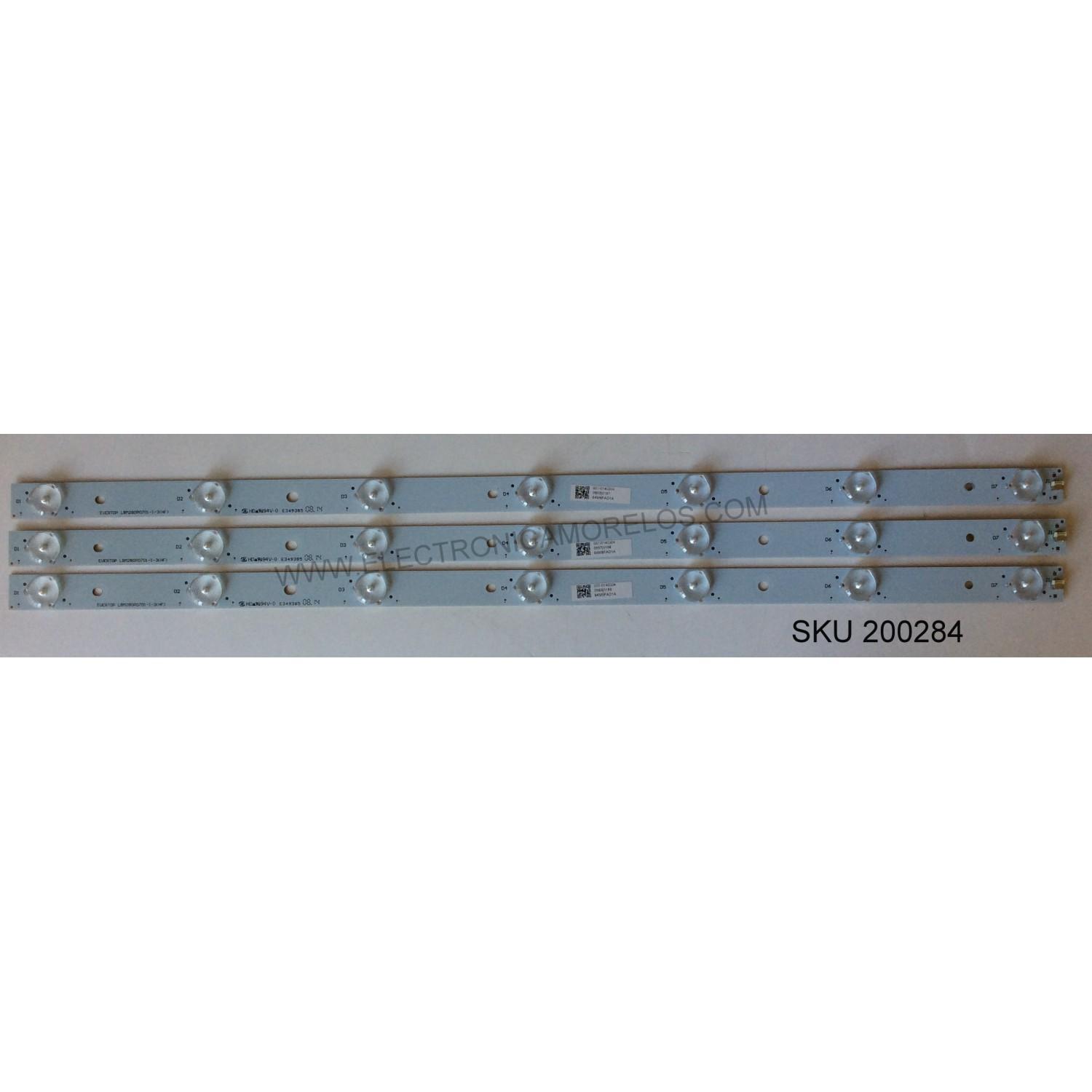 KIT DE LED PARA TV / VIZIO TPT275B5-A014 REV:S11A / LBM280P0701-I-3(HF) / 007-0131210 / MODELO E280-A1 LTT3PRDQ
